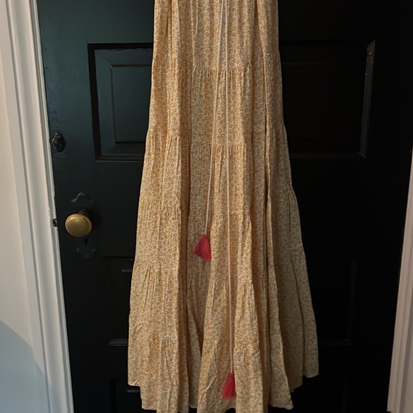 New with tags, Celina moon, yellow flower dress with pink tassels - Picture 2 of 6